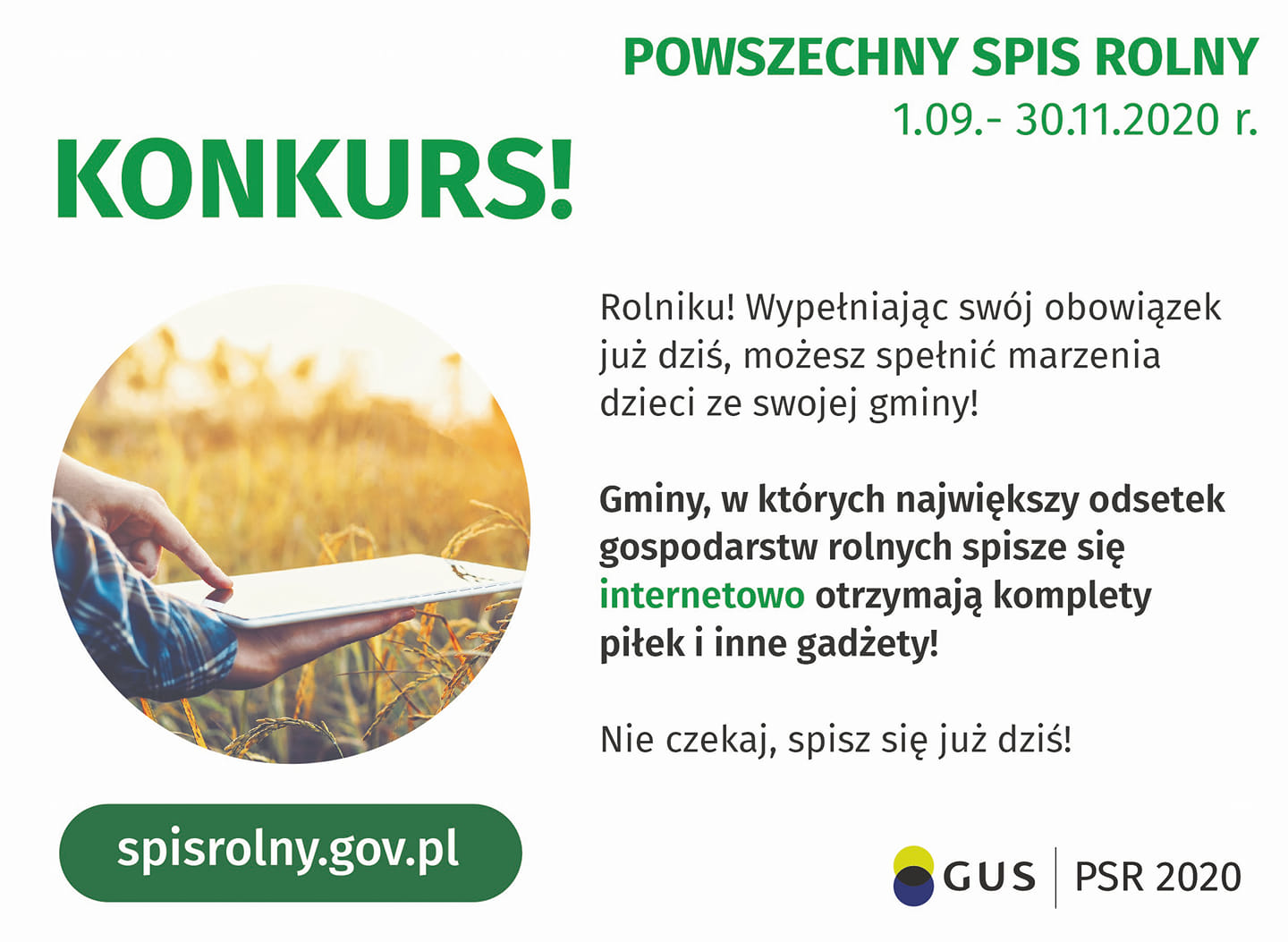 Powszechny Spis Rolny - KONKURS