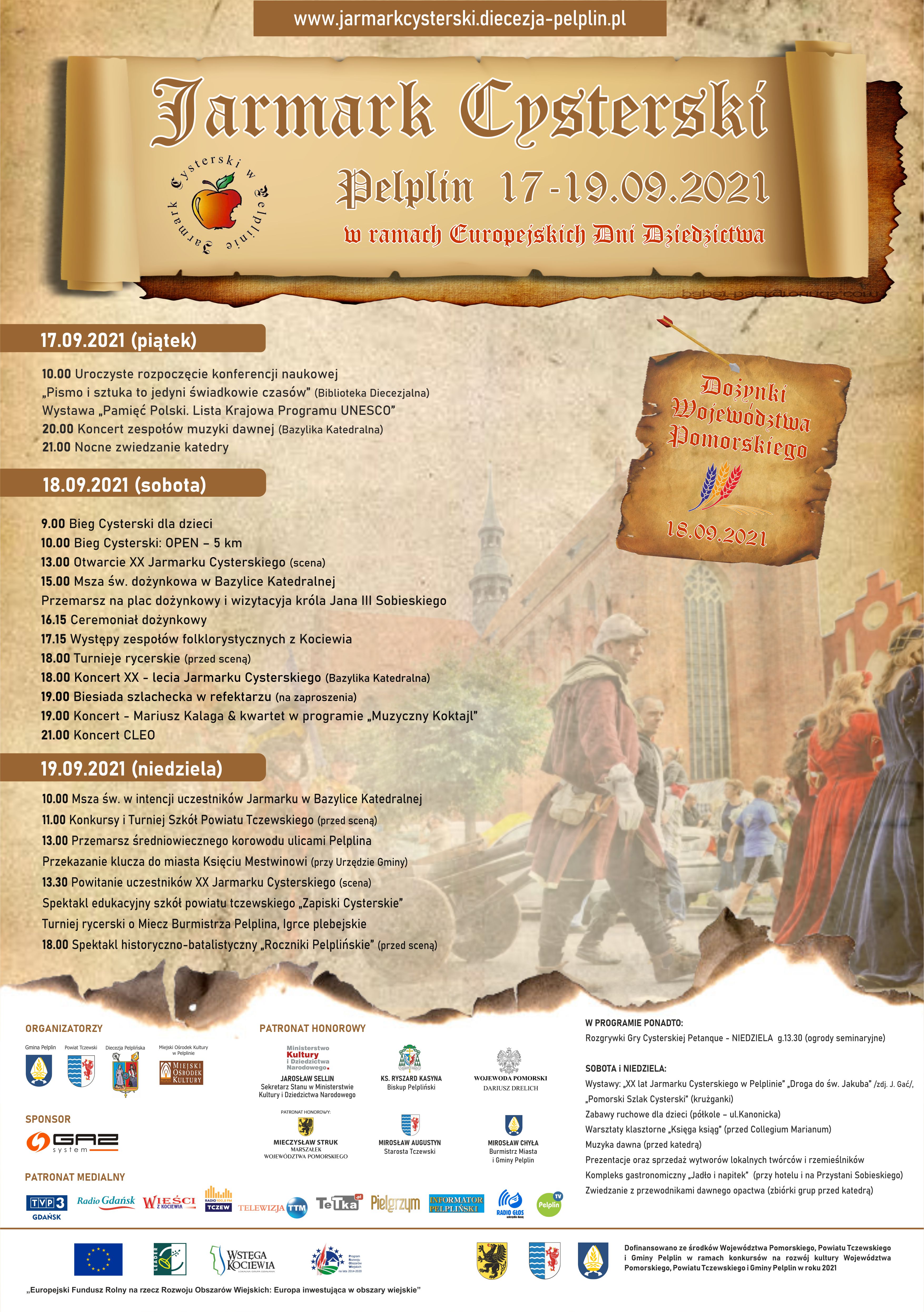 plakat Jarmark Cysterski 2021 28.07 2 002