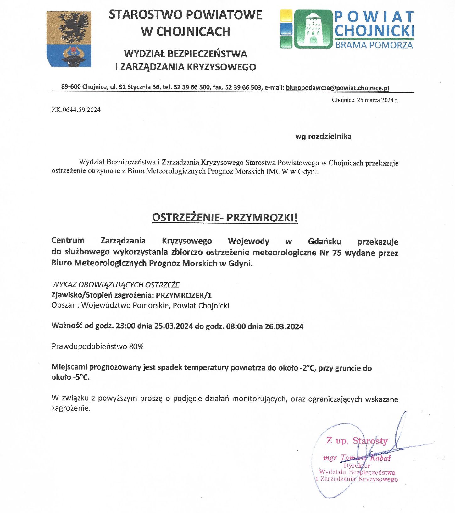 przymrozki marzec2024