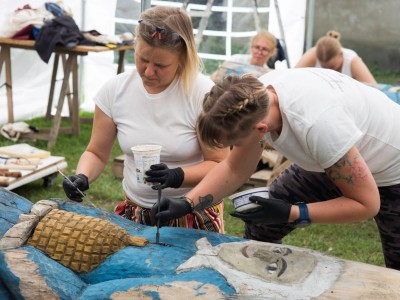 07.2023 – WARSZTATY KONSERWATORSKIE W SKANSENIE JÓZEFA CHEŁMOWSKIEGO