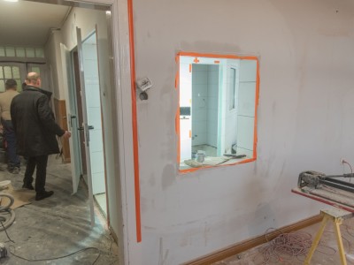 Adaptacja pomieszczeń na jadalnię w Kosobudach.