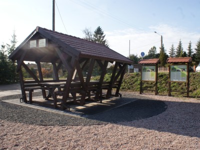 Kaszubska Marszruta - miejsce postojowe przy Chacie Kaszubskiej Brusy-Jaglie