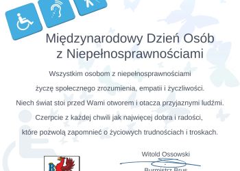 MIĘDZYNARODOWY DZIEŃ OSÓB Z NIEPEŁNOSPRAWNOŚCIAMI