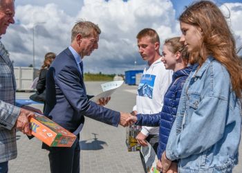 PUNKT SELEKTYWNEJ ZBIÓRKI ODPADÓW W BRUSACH UROCZYŚCIE OTWARTY