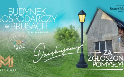 60 zgłoszeń na pomysł funkcji społecznej Budynku Gospodarczego w Brusach. Dziękujemy!