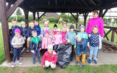 SP KOSOBUDY: Udział uczniów Szkoły Podstawowej im. Księdza Kanonika Bolesława Śledzia w Kosobudach w  Akcji "Sprzątanie Świata – Polska 2021"