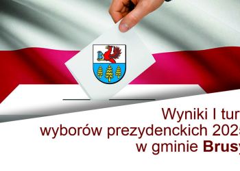 WYNIKI I TURY WYBORÓW PREZYDENCKICH 2025 W GMINIE BRUSY