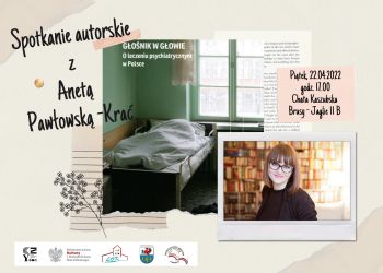 Spotkanie autorskie z Anetą Pawłowską-Krać - autorką książki „Głośnik w głowie. O leczeniu psychiatrycznym w Polsce"