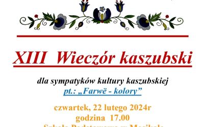 Szkoła Podstawowa w Męcikale zaprasza na Wieczór kaszubski