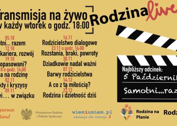 „Rodzina LIVE!” już 5 października o godz. 18:00 w Studiu Fundacji Wiem i Umiem